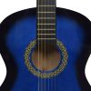 VID 12 darabos kék klasszikus gitár kezdőkészlet 4/4 39"