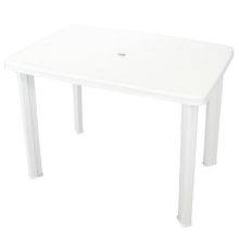 VID  műanyag kerti asztal fehér színben 101 x 68 x 72 cm