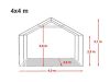 Party šator 4x4m-PROFESSIONAL DELUXE 500g/m2-pojačana konstrukcija krova