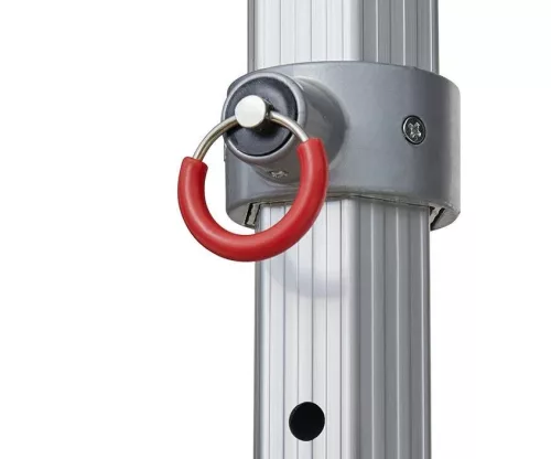 TP 4x8m összecsukható 850N alumínium pavilon, 4 db oldalfallal, nehezen éghető - fehér