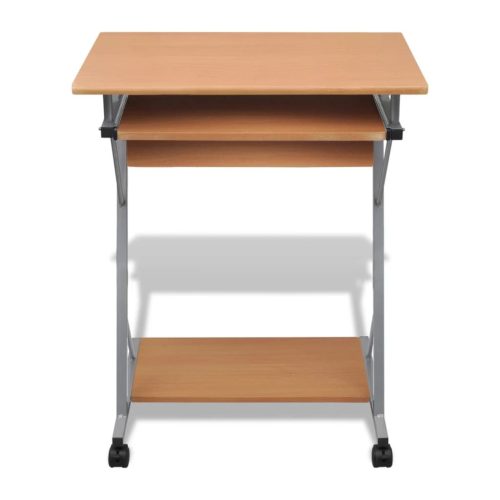  Computer Iróasztal KIhuzható Tálcás Office Diák Asztal Barna