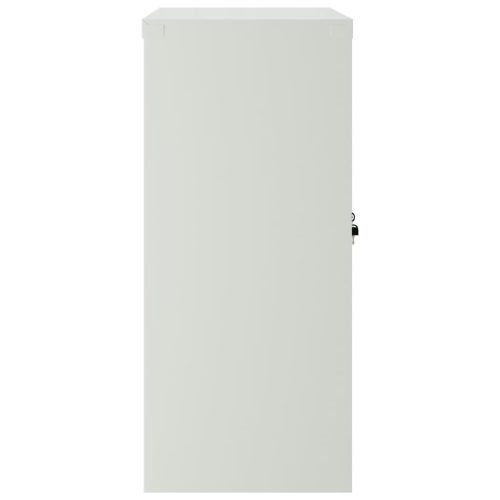  szürke kétajtós acél irodai szekrény 90 cm