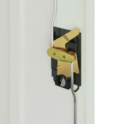  szürke kétajtós acél irodai szekrény 90 cm