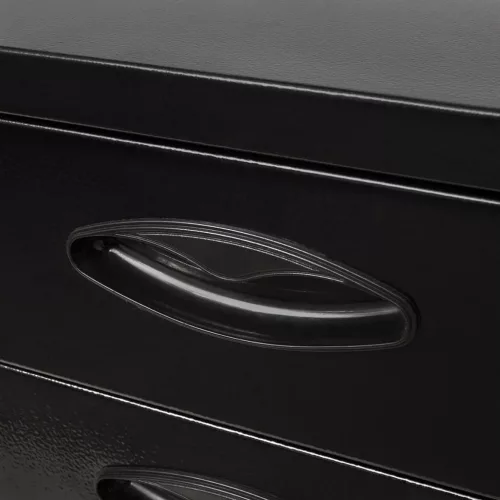  fekete fém szerszámos láda 3 fiókkal