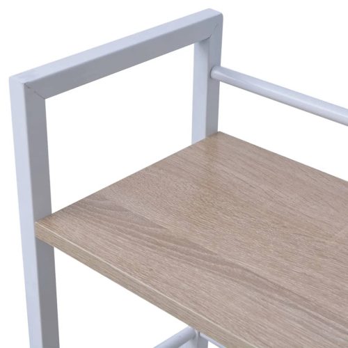  tölgy íróasztal 4 szintes könyvespolccal