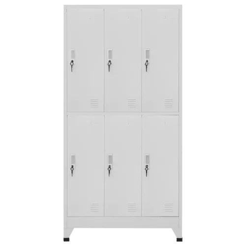  acél öltözőszekrény 6 rekesszel 90 x 45 x 180 cm 