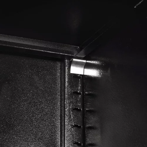  fekete és piros 2 ajtós acél szerszámos szekrény 90x40x180 cm