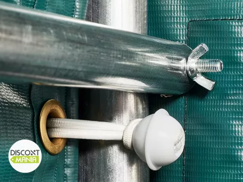 TP Basic Plus 3,3x4,8m takarmánytároló sátor nehezen éghető PRIMEtex 2300 ponyvával, zöld