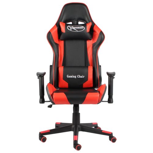  piros PVC forgó gamer szék