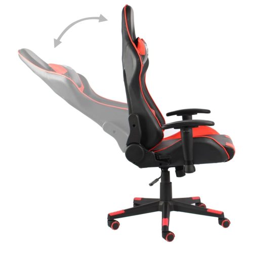  piros PVC forgó gamer szék