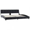 VID fekete műbőr ágy matraccal 180 x 200 cm