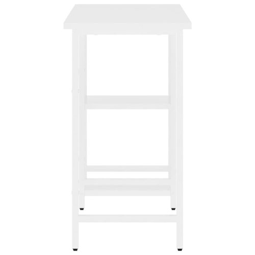  fehér MDF és fém számítógépasztal 80 x 40 x 72 cm