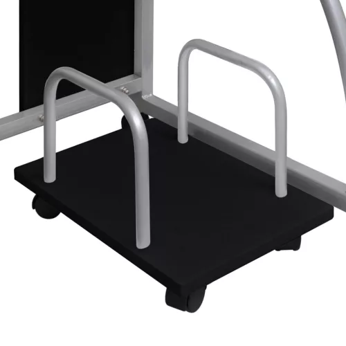  fekete szerelt fa számítógépasztal 110 x 52 x 88,5 cm