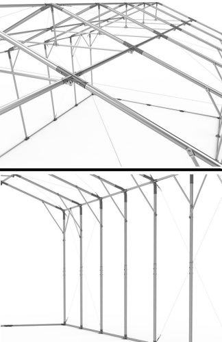 Skladišni šator 6x8m sa bočnom visinom 3m professional 550g/m2