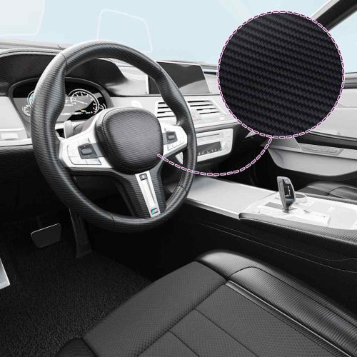  2 darab 3D-s fekete autófólia 100 x 150 cm + 50 x 150 cm