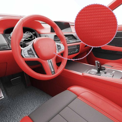  2 darab 4D-s piros autófólia 100 x 150 cm