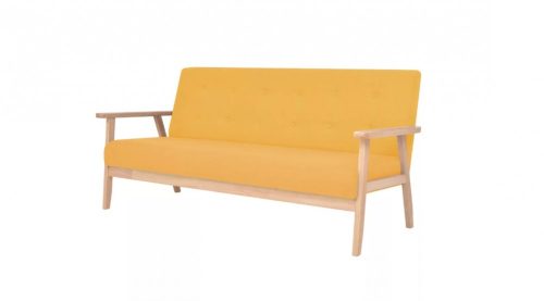 VID 3 személyes sárga dizájn kanapé