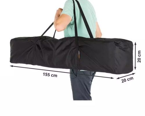 TP 3x3m összecsukható alumínium pavilon, 4 db oldalfallal - fekete