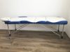 discontmania blue/white 3-zone akuminium massage bed with carry bag  - 3108R