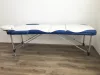 3-zone white-blue aluminium massage table