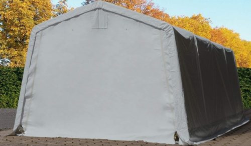 TP 3,3x4,8m ponyvagarázs, PVC 500N ponyva - szürke