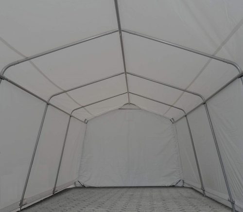 TP 3,3x4,8m ponyvagarázs, PVC 500N ponyva - szürke