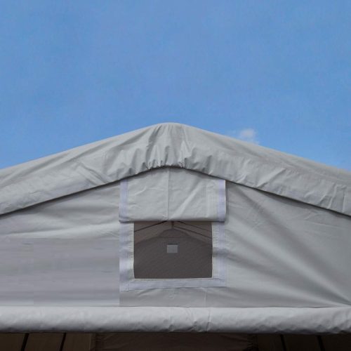 TP 3,3x4,8m ponyvagarázs, PVC 500N ponyva - szürke