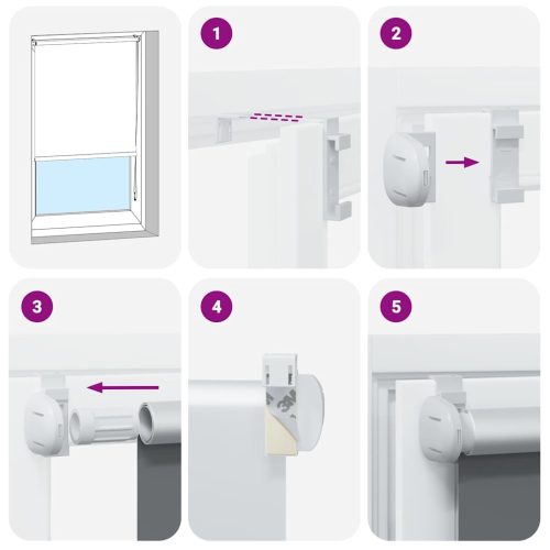 Roló Elsötétítés 120 x 230 cm Fekete