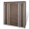 barna szövet ruhásszekrény tárolórekeszekkel 45x150x176 cm  