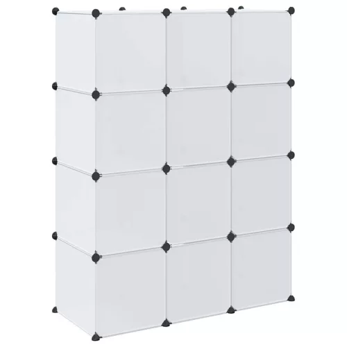  fehér moduláris szekrény 9 rekesszel 109x36,5x143 cm 