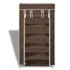 Szövet Cipősszekrény Fedeles 58 x 28 x 106 cm Barna