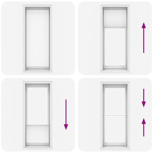 Plisse Roló 70 x 200 cm Fehér Redős Roló