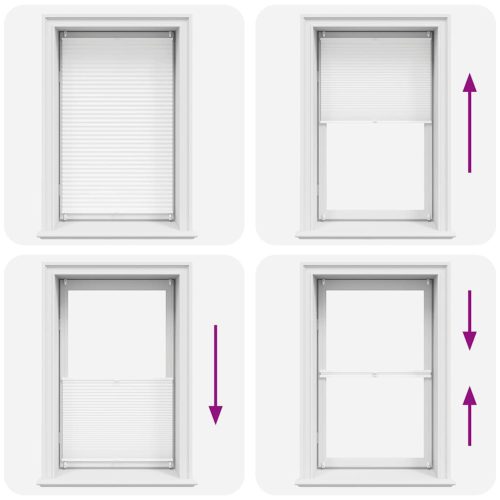 Plisse Roló 80 x 100 cm Fehér Redős Roló