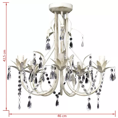 Kristály Függő Mennyezeti Lámpa Csillár Elegáns 5 Izzó Foglalatok