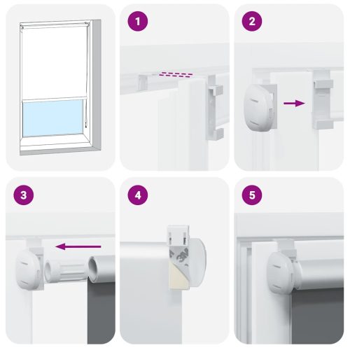 Görgő Roló Elsötétítés 40 x 100 cm Fekete