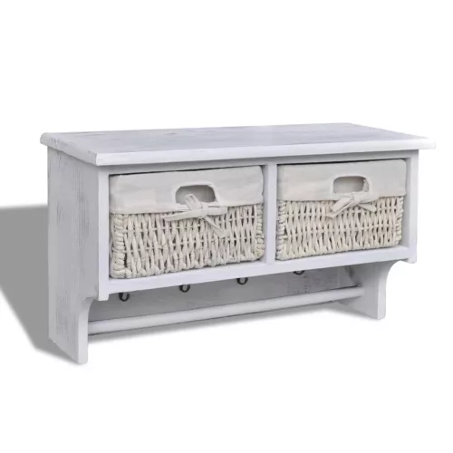  fehér császárfa fali polc 60 x 23,5 x 33 cm