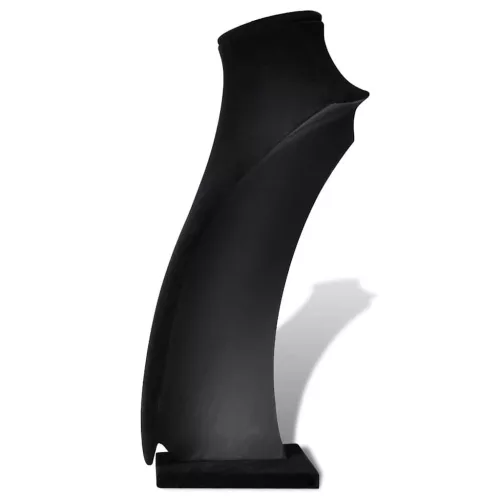 Flanel ékszer tartó nyaklánc mellszobor fekete 23 x 11,5 x 30 cm 2 db