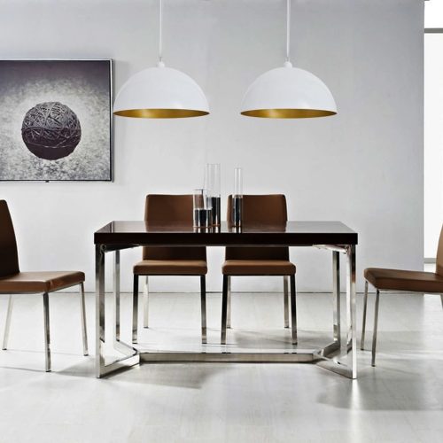  2 db fehér, állítható magasságú, félgömb mennyezeti lámpa 