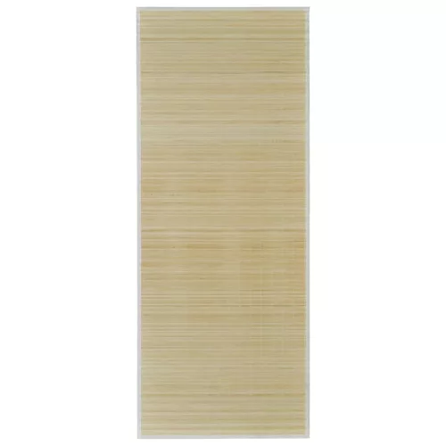 Négyszögletes natúr bambusz szőnyeg 80 x 200 cm