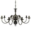 Antik Fekete Fém Csillár 8 x E14 Izzók