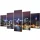 Vászon falikép szett színes new york-i Skyline 200 x 100 cm