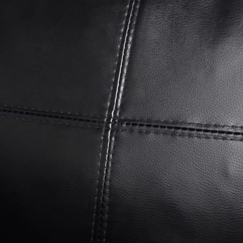  fekete 3 személyes műbőr sarokkanapé   