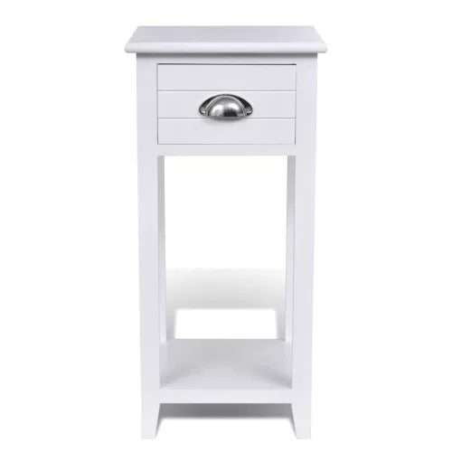  egyfiókos fehér éjjeliszekrény 