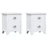 2 db fehér 2 fiókos éjjeliszekrény 