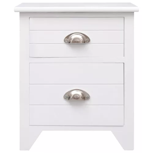  2 db fehér 2 fiókos éjjeliszekrény 