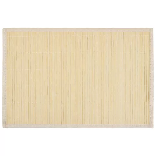 6 db bambusz alátét 30 x 45 cm természetes bambusz szín