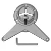 4 db állítható magasságú csiszolt nikkel asztalláb 1100 mm