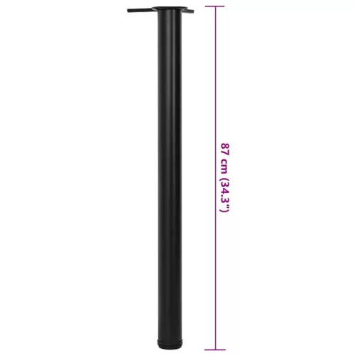 4 db állítható magasságú fekete asztalláb 870 mm