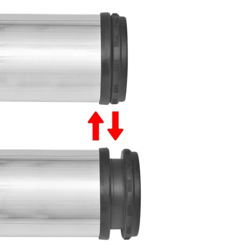 4 db állítható magasságú csiszolt nikkel asztalláb 1100 mm