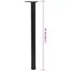 4 db állítható magasságú fekete asztalláb 870 mm